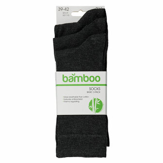 3-pack Bamboo zwart